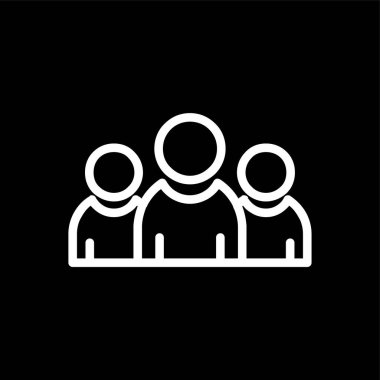Takım çalışması simgesi, vektör illüstrasyonu basit tasarım