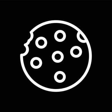 Kurabiye simgesi, vektör illüstrasyonu basit tasarım