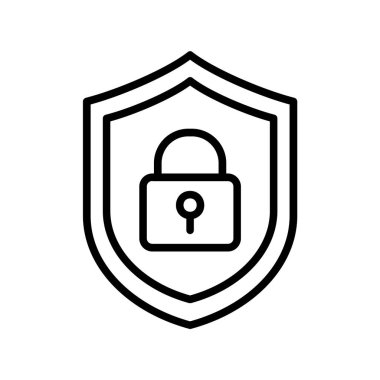 güvenlik simgesi, vektör illüstrasyonu basit tasarım