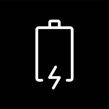 Boş Batarya simgesi, vektör illüstrasyonu basit tasarım