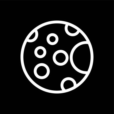 Dolunay simgesi, vektör illüstrasyonu basit tasarım