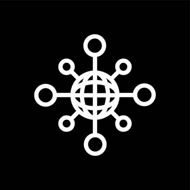 Dünya çapında simge, vektör illüstrasyonu basit tasarım