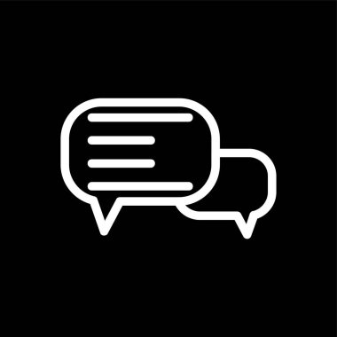 Sohbet simgesi, vektör illüstrasyonu basit tasarım