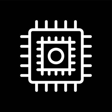 Cpu icon, vector illustration simple design