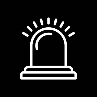 Siren Simgesi, vektör illüstrasyonu basit tasarım