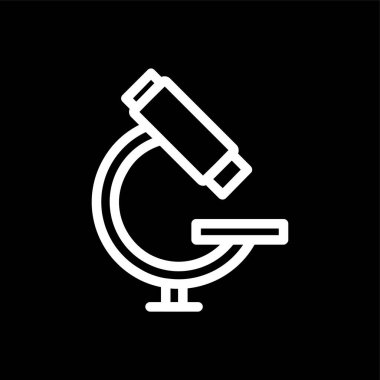 mikroskop simgesi, vektör illüstrasyonu basit tasarım