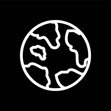 Earth icon, vector illustration simple design