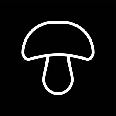 mantar simgesi, vektör illüstrasyonu basit tasarım