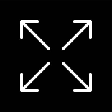 Simgeyi yeniden boyutlandır, vektör illüstrasyonu basit tasarım