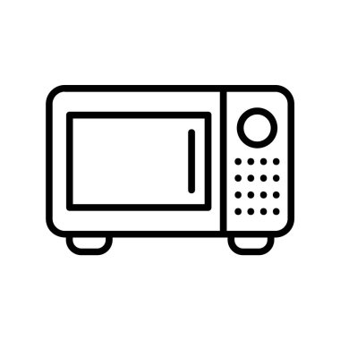 mikrodalga simgesi, vektör illüstrasyonu basit tasarım
