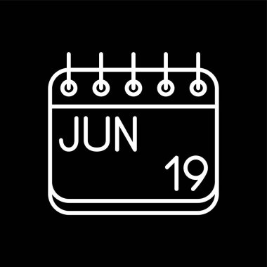 Haziran simgesi, vektör illüstrasyonu basit tasarım