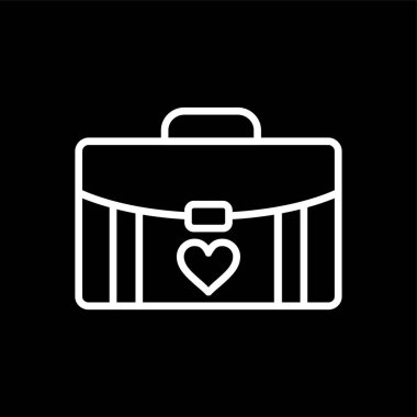 bavul simgesi, vektör illüstrasyonu basit tasarım