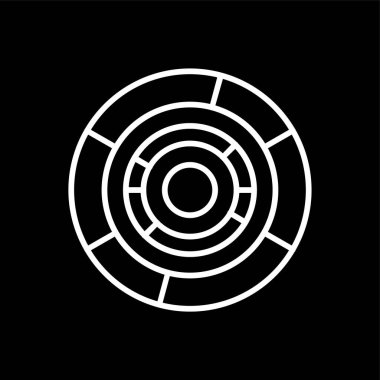 Pasta çizelgesi simgesi, vektör illüstrasyonu basit tasarım