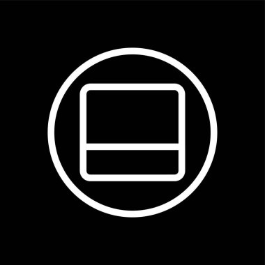 Kenarlık simgesi, vektör illüstrasyonu basit tasarım