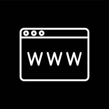 Www simgesi, vektör illüstrasyonu basit tasarım