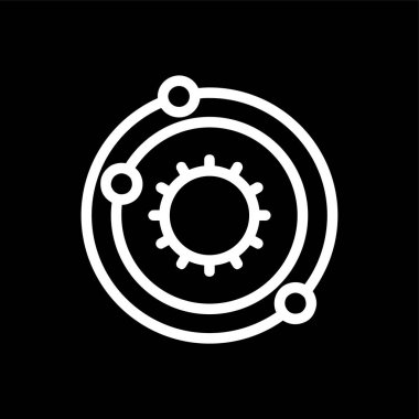 Galaksi simgesi, vektör illüstrasyonu basit tasarım