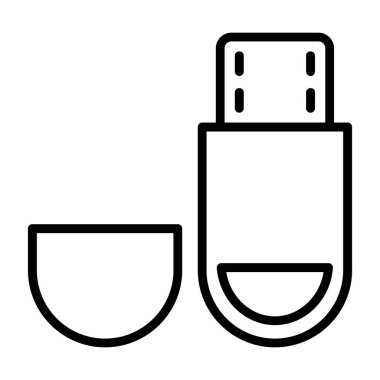 usb sürücü simgesi, vektör illüstrasyonu basit tasarım