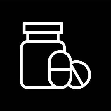 ilaç simgesi, vektör illüstrasyonu basit tasarım