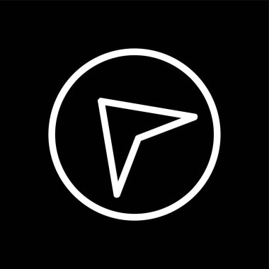 Navigasyon Simgesi, vektör illüstrasyonu basit tasarım