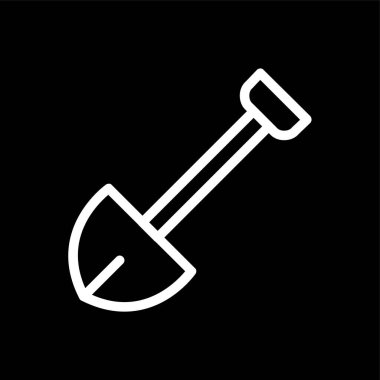 Kürek simgesi, vektör illüstrasyonu basit tasarım