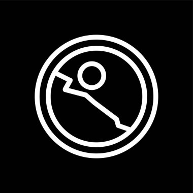 Düşen Kayalar simgesi, vektör illüstrasyonu basit tasarım