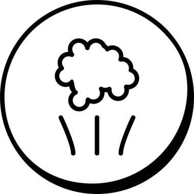 Duman simgesi, vektör illüstrasyonu basit tasarım