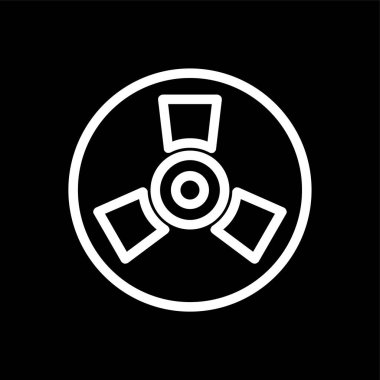 Nuclear icon, vector illustration simple design