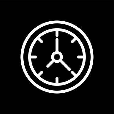 Saat simgesi, vektör illüstrasyonu basit tasarım