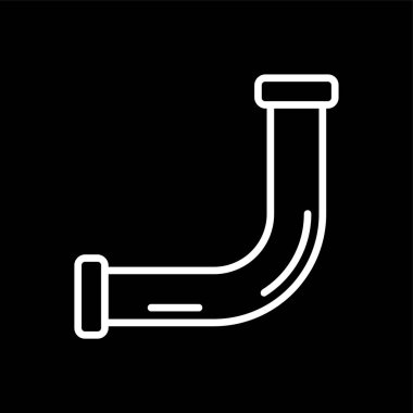 Boru simgesi, vektör illüstrasyonu basit tasarım