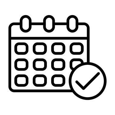 Takvim simgesi, vektör illüstrasyonu basit tasarım