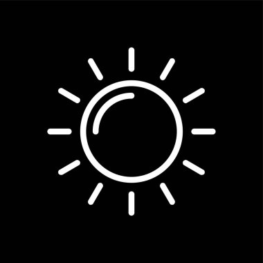 Güneş simgesi, vektör illüstrasyonu basit tasarım