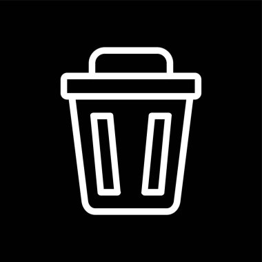 Çöp simgesi, vektör illüstrasyonu basit tasarım
