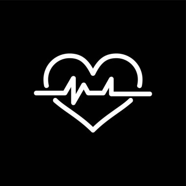 Kalp simgesi, vektör illüstrasyonu basit tasarım