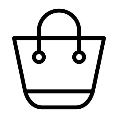 Alışveriş poşeti simgesi, vektör illüstrasyonu basit tasarım