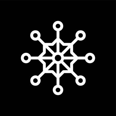 Kar Tanesi simgesi, vektör illüstrasyonu basit tasarım