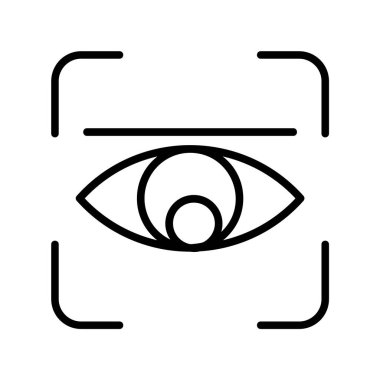 Retina simgesi, vektör illüstrasyonu basit tasarım