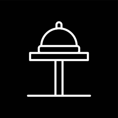 Düğün yemeği ikonu, vektör illüstrasyonu basit tasarım