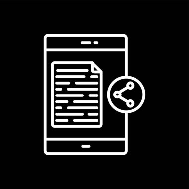 İçerik simgesi paylaşımı, vektör illüstrasyonu basit tasarım