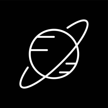saturn simgesi, vektör illüstrasyonu basit tasarım