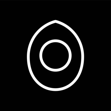 Boild Yumurta simgesi, vektör illüstrasyonu basit tasarım