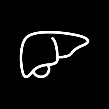 Karaciğer simgesi, vektör illüstrasyonu basit tasarım