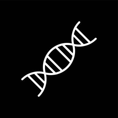DNA simgesi, vektör illüstrasyonu basit tasarım
