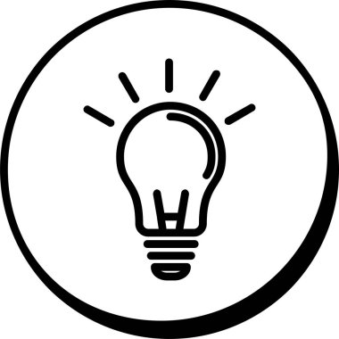 ampul simgesi, vektör illüstrasyonu basit tasarım