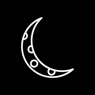 Ay simgesi, vektör illüstrasyonu basit tasarım