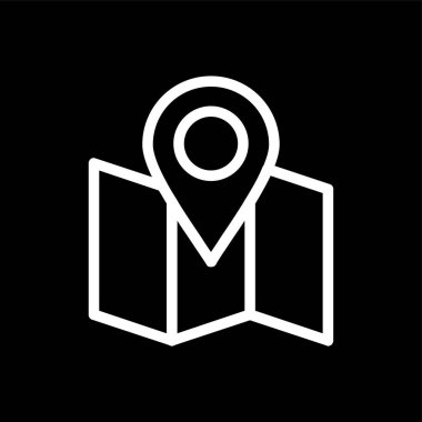 Adres simgesi, vektör illüstrasyonu basit tasarım