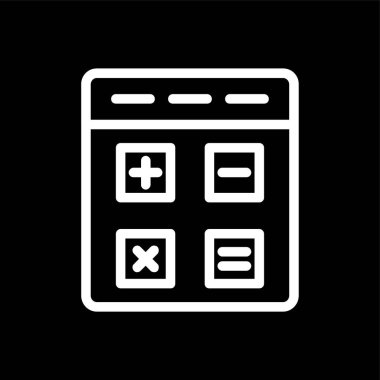 Calculator icon, vector illustration simple design