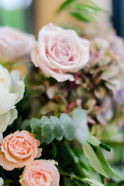 Close-up van bloemen in het boeket. — Stockfoto