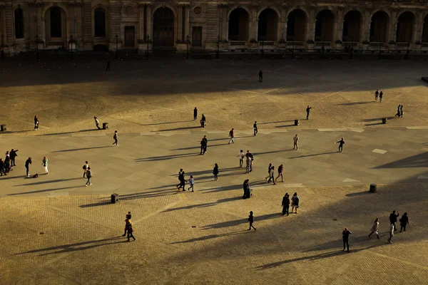 Paris France 1er Juin 2018 Musée Louvre Carrés Avec Coucher