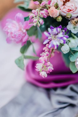 Çiçek, güzel buket odaklanmak.