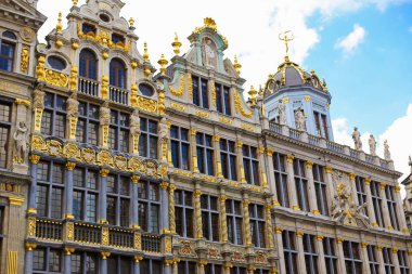 Grand Place binaların Brüksel, Belçika'daki merkezi kare kapatın.